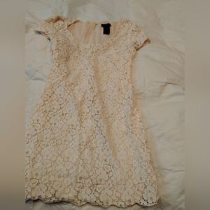 Talula Cream Flutter Sleeve Sheath Dress